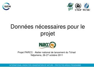 Données nécessaires pour le projet