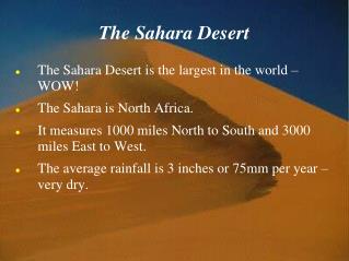 The Sahara Desert