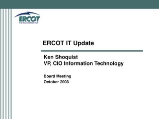 ERCOT IT Update