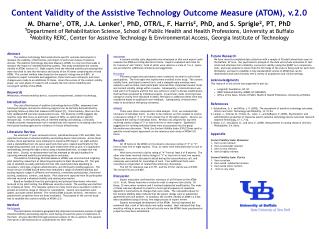 Content Validity of the Assistive Technology Outcome Measure (ATOM), v.2.0