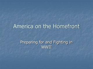 America on the Homefront