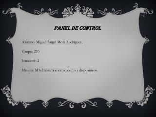 Panel de control