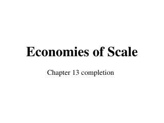 Economies of Scale