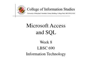 Microsoft Access and SQL