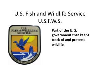 U.S. Fish and Wildlife Service U.S.F.W.S.