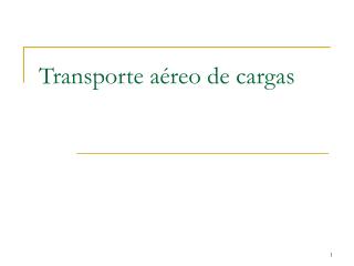 Transporte aéreo de cargas