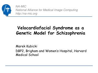 Velocardiofacial Syndrome as a Genetic Model for Schizophrenia