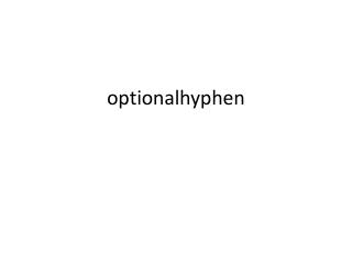 optional­hyphen