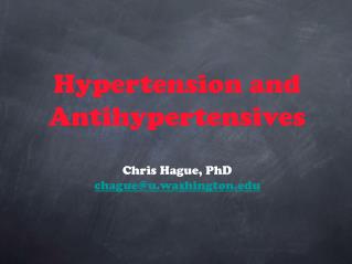 Hypertension and Antihypertensives