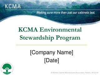 KCMA Environmental Stewardship Program