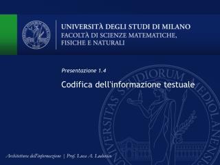 Codifica dell'informazione testuale