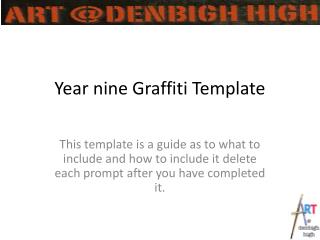 Year nine Graffiti Template