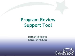 Program Review Support Tool