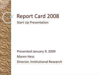 Report Card 2008