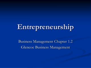 Entrepreneurship