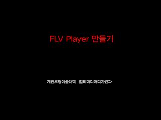 FLV Player 만들기