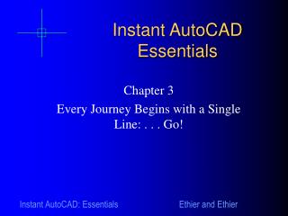 Instant AutoCAD Essentials