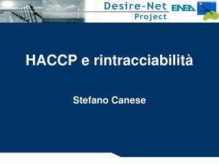HACCP e rintracciabilità
