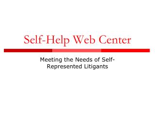 Self-Help Web Center