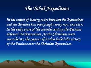 The Tabuk Expedition
