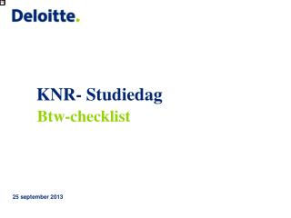 KNR- Studiedag