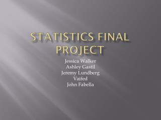 Statistics Final Project