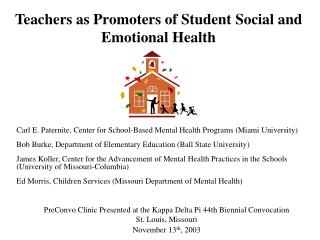 Teachers as Promoters of Student Social and Emotional Health