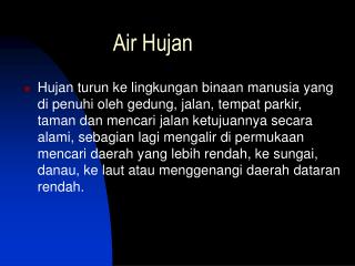 Air Hujan