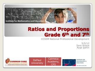 Ratios and Proportions Grade 6 th and 7 th