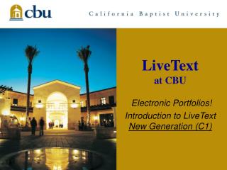 LiveText at CBU