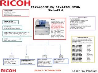 FAX4430NFUS/ FAX4430UNCHN Stella-F2.6