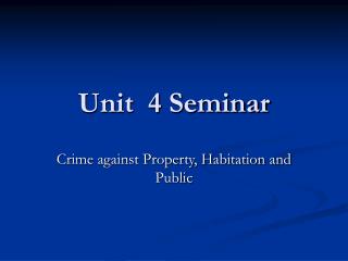 Unit 4 Seminar