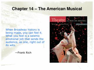 Chapter 14 – The American Musical