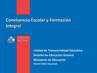 Convivencia Escolar y Formación Integral