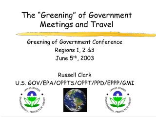 The “Greening” of Government Meetings and Travel