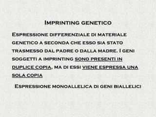 Imprinting genetico