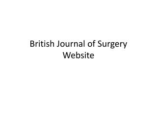 British Journal of Surgery Website