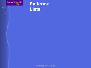 Patterns: Lists