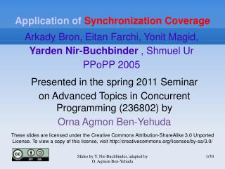 Application of Synchronization Coverage