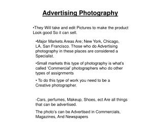 Advertising Photography