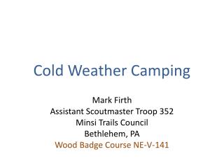 Cold Weather Camping
