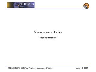 Management Topics Manfred Bester