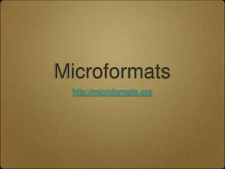 Microformats