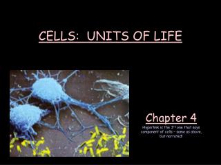 CELLS: UNITS OF LIFE