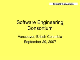 Software Engineering Consortium