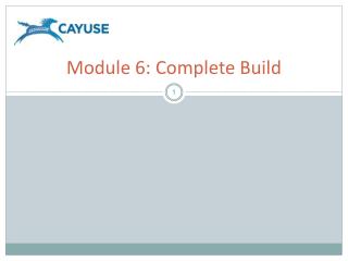 Module 6: Complete Build