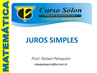 JUROS SIMPLES