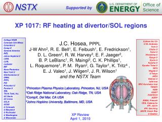XP 1017: RF heating at divertor/SOL regions