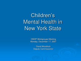 Children’s Mental Health in New York State