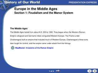 Europe in the Middle Ages